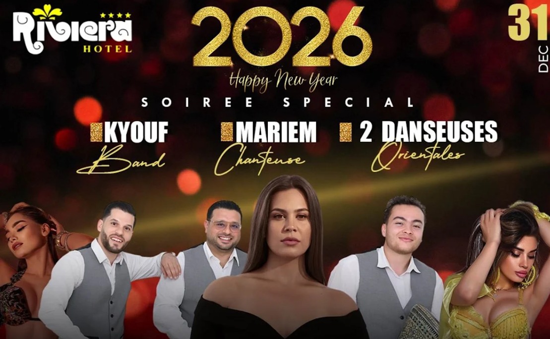 Soirée Réveillon 2026 Hôtel Riviera Sousse 